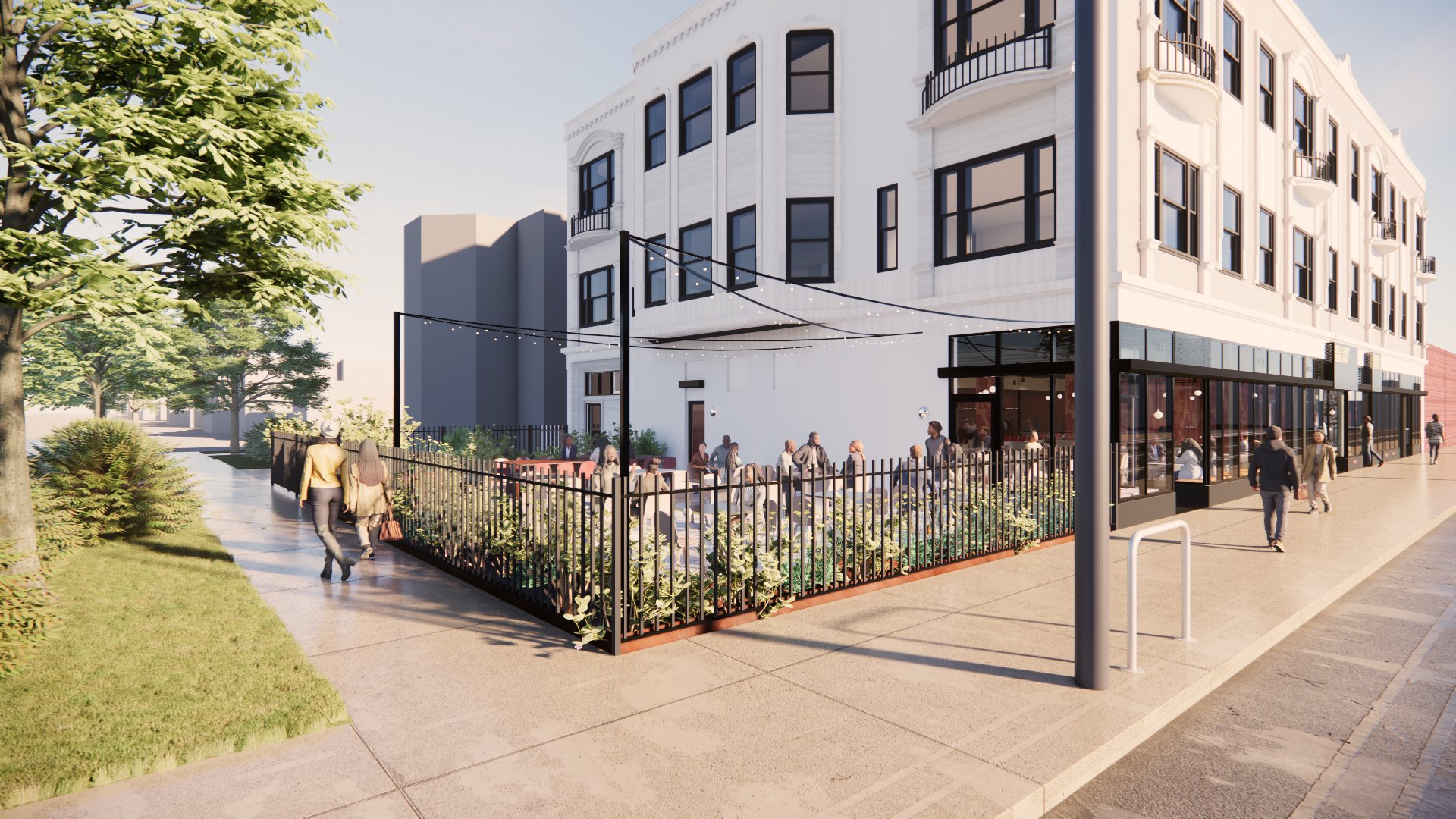 71st Street reimagined: TIDE Kitchen anchor facility with patio dining